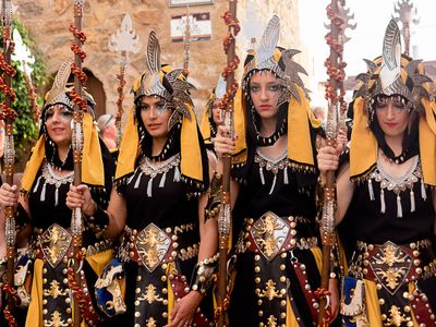 Mojacar procession celebrating Moors and Christians